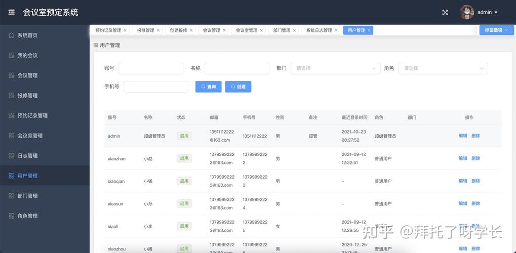毕业设计-会议室预定系统
